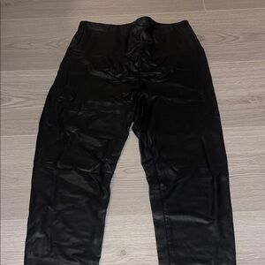 Black Faux Leather Leggings